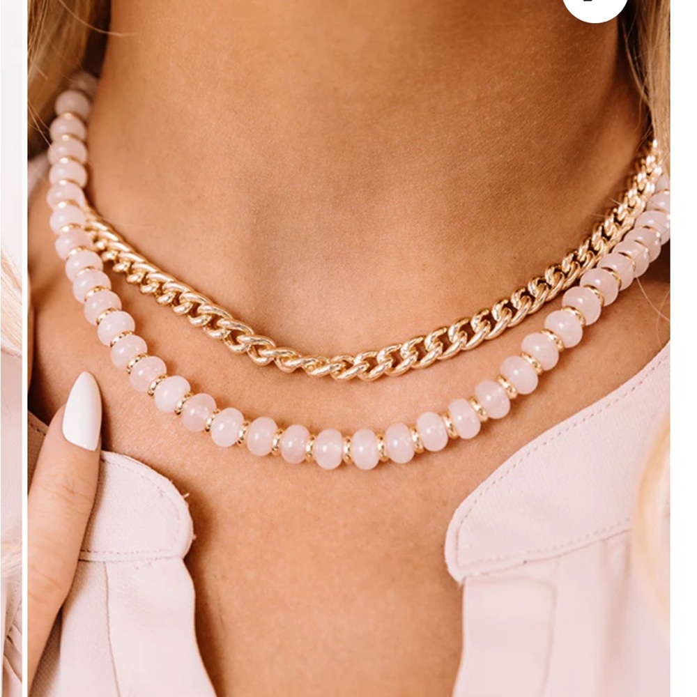 Kendra Scott Rebecca Multi strand necklace in Rose Quartz